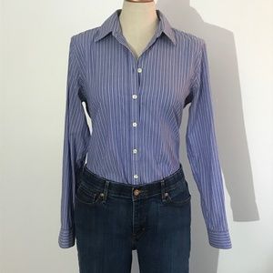 Banana Republic - Blue & White Stripped Ajusted Button Up Shirt